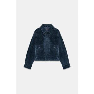 ZARA 100% LEATHER BOMBER JACKET